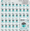 Laundry Planner Stickers / 54 Matte Vinyl / Clothing House Chores Work by GetSheetDone