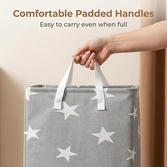 Laundry Basket, Large Clothes Hamper Collapsible, Free-Standing - Image 4
