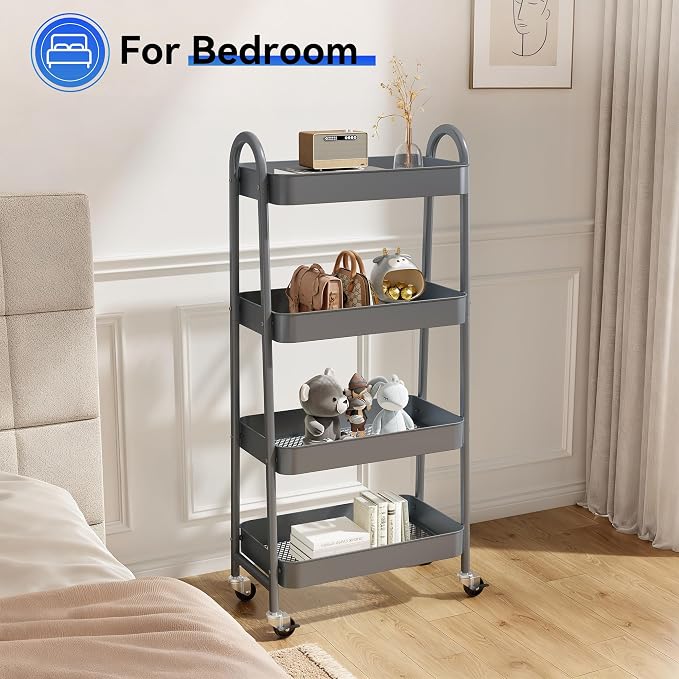NEWBULIG 4-Tier Rolling Utility Cart - Image 7
