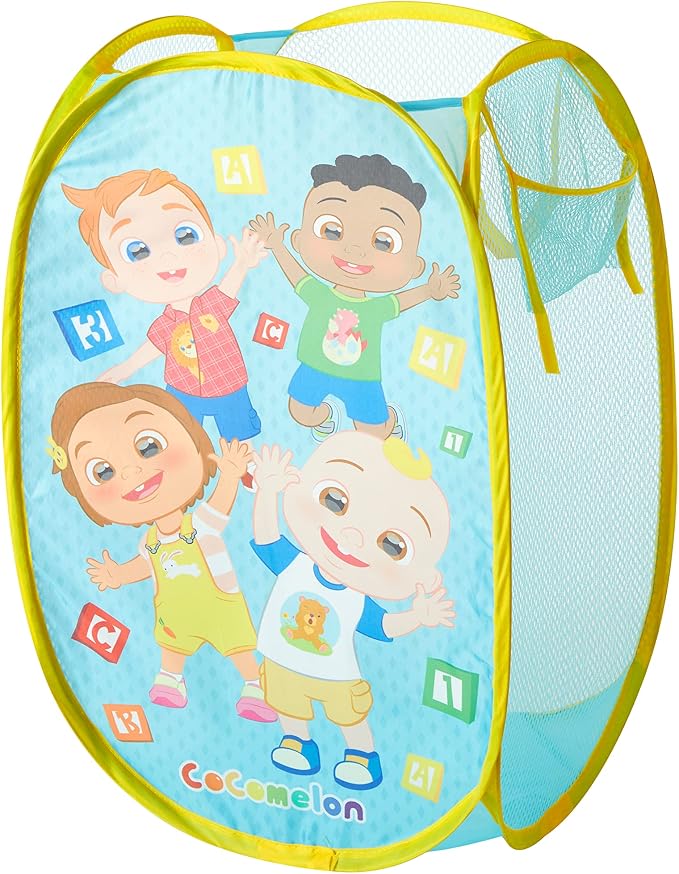 Cocomelon Pop-Up Hamper with Durable Carry Handles, Kids Laundry & Room Storage by IdeaNuovaCharacterShop