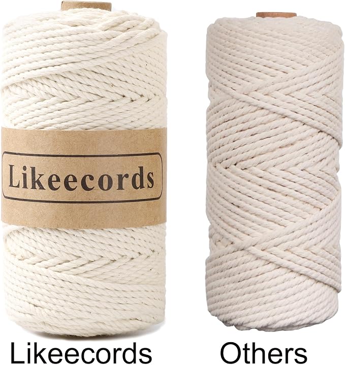 Cotton Macrame Cord 3mm x 100m, 3 Strand Twisted, Macrame Rope - Image 4