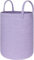 Purple Woven Laundry Basket, Decorative Baby Nursery Clothes Hamper by MEGASKET