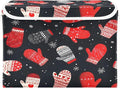 MNSRUU Containers Baskets with Lids Winter Glove Fabric Foldable Storage Bins by MNSRUU