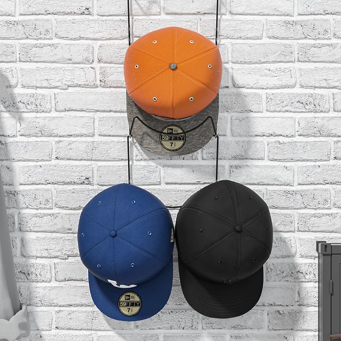 LINFIDITE 10 Pack Hat Rack Hanger Holder Organizer Flexible Multi Hook Wall - Image 5