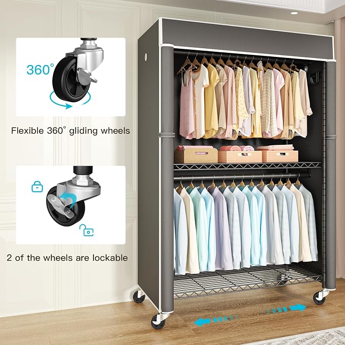 FUTASSI Black Clothing Rack - Image 4