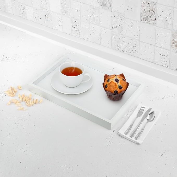 Bam & Boo Natural Bamboo Serving Tray Modern Rectangular - Image 3