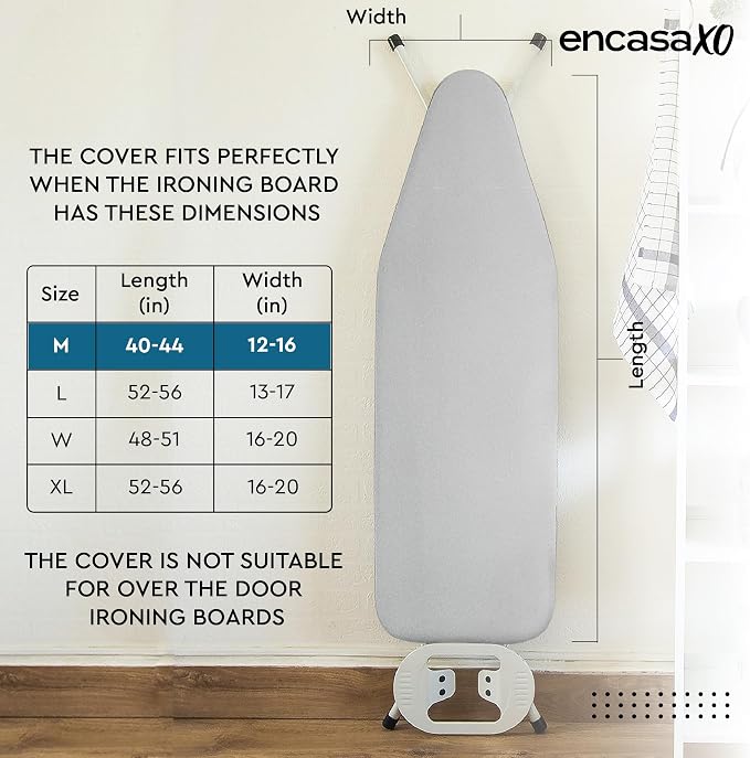 Encasa XO Ironing Board Cover and Pad 42"x14" - Image 2