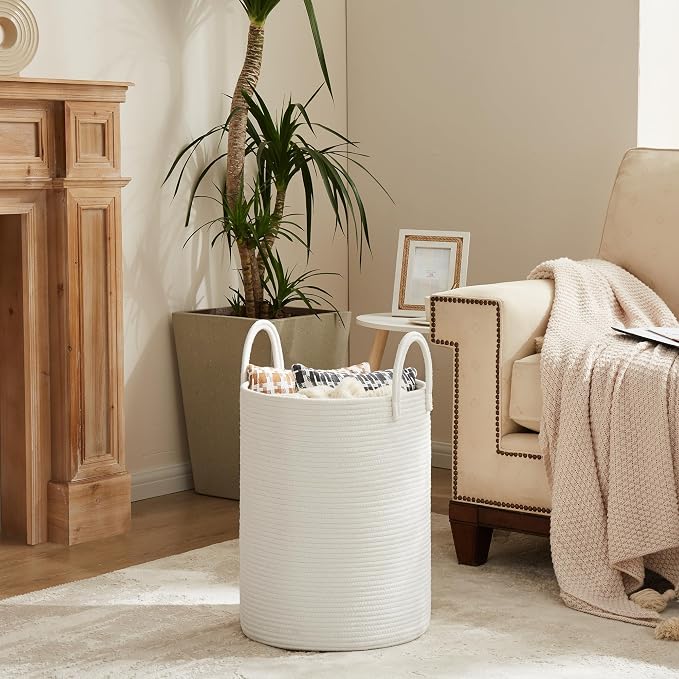 Cotton Rope Laundry Hamper by YOUDENOVA, 58L - Image 7