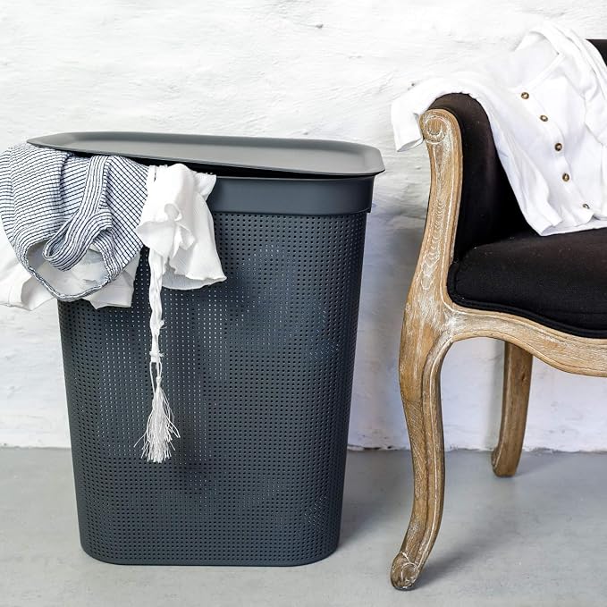 Rotho, Laundry collector 50 l, Plastic BPA-free, anthracite - Image 2