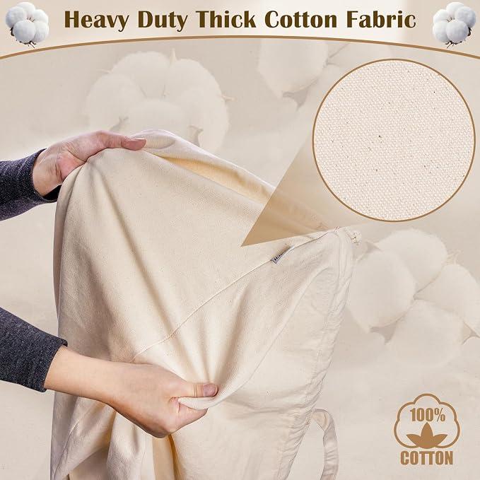 Cotton Canvas Laundry Bag 33"Wx 35"H, Thick Cotton Laundry Bag - Image 4