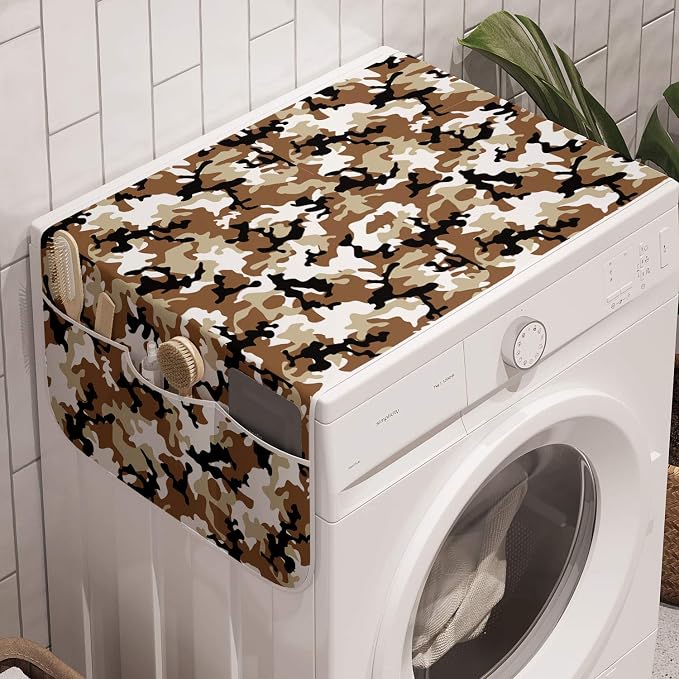 Ambesonne Camouflage Washing Machine Organizer, Abstract Style in Various by Ambesonne