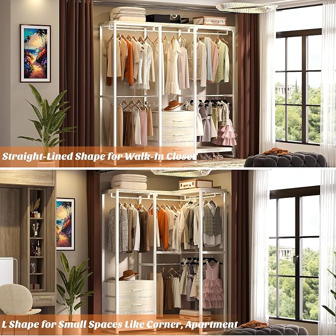 Aheaplus Garment Rack Heavy Duty Clothes Rack - Image 2