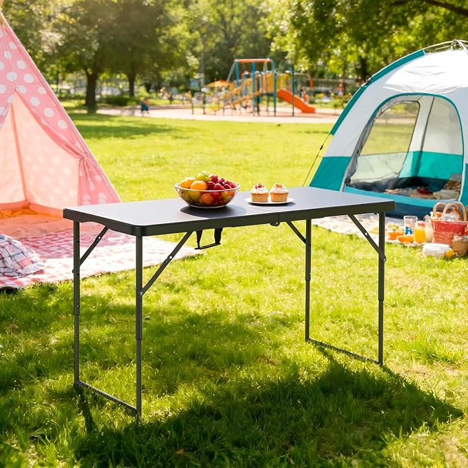 HKLGorg Folding Table, Heavy Duty Plastic Folding Utility Table Indoor Outdoor - Image 2