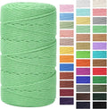 Macrame Cord 3mm x 164yd | 100% Natural Cotton Macrame Rope | 4 Strand Twisted by MacraBoho