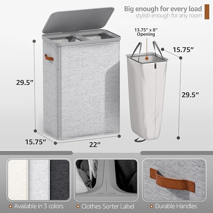 Sorbus Laundry Hamper with Lid - Image 2