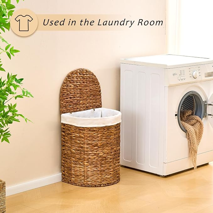 Water Hyacinth Laundry Hamper - Image 3