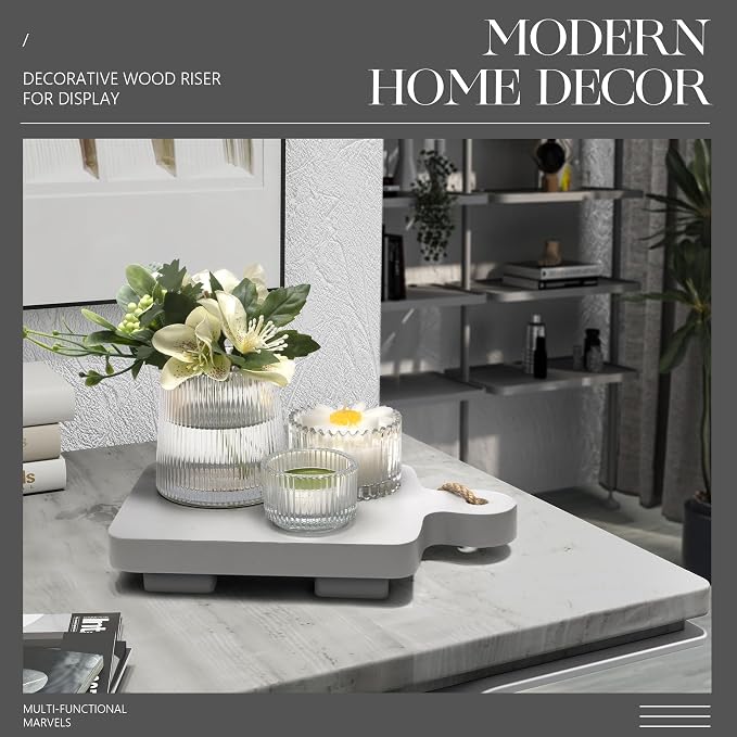 EOSAHR Modern Farmhouse Wood Riser - Image 2