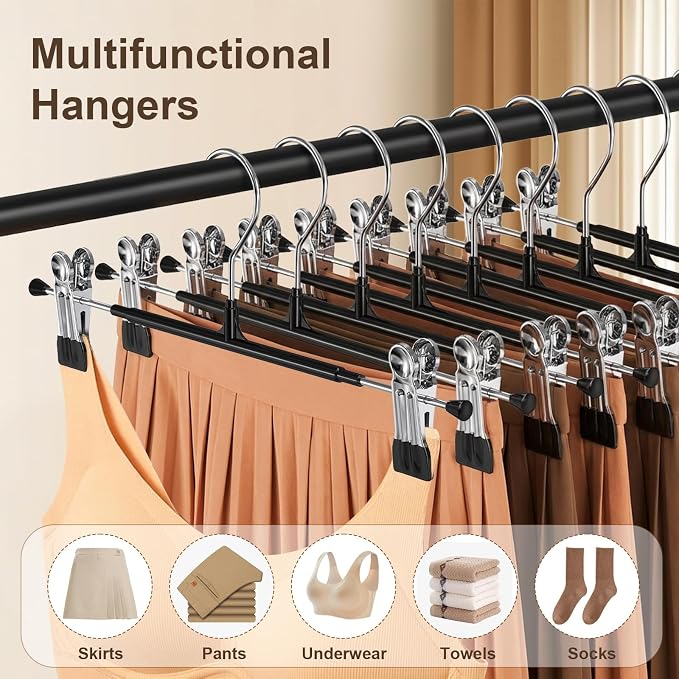 POZEAN Pants Hangers with Clips - Image 3