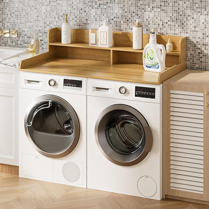 2-Tier Washer Dryer Countertop, Laundry Room Organization and Storage, 27.6" x - Image 6