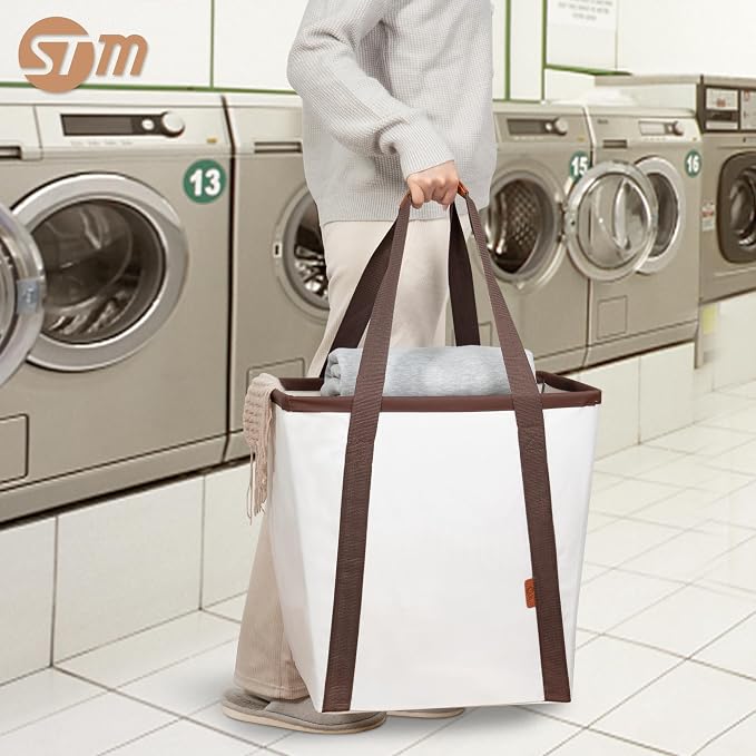 STORAGE MANIAC Collapsible Laundry Caddy, 128L Large Collapsible Laundry Basket - Image 9