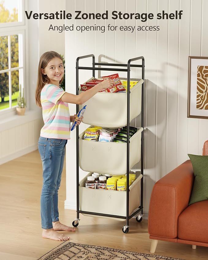 Moforoco Vertical Laundry Sorter 3 Section - Image 7