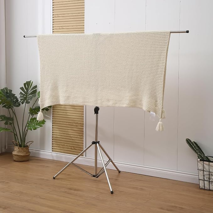 Foldable Portable Space Saving Clothes Drying Rack, Heavy Duty Stainless Steel - Image 4