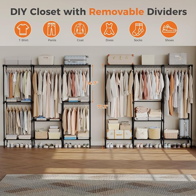 NEWBULIG Portable Fabric Clothes Rack - Image 6