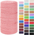 Macrame Cord 3mm x 164yd | 100% Natural Cotton Macrame Rope | 4 Strand Twisted by MacraBoho