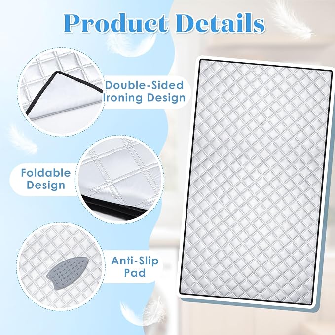 Tigeen Ironing Mat, Extra Large 54 x 32 Inch Ironing Blanket - Image 3