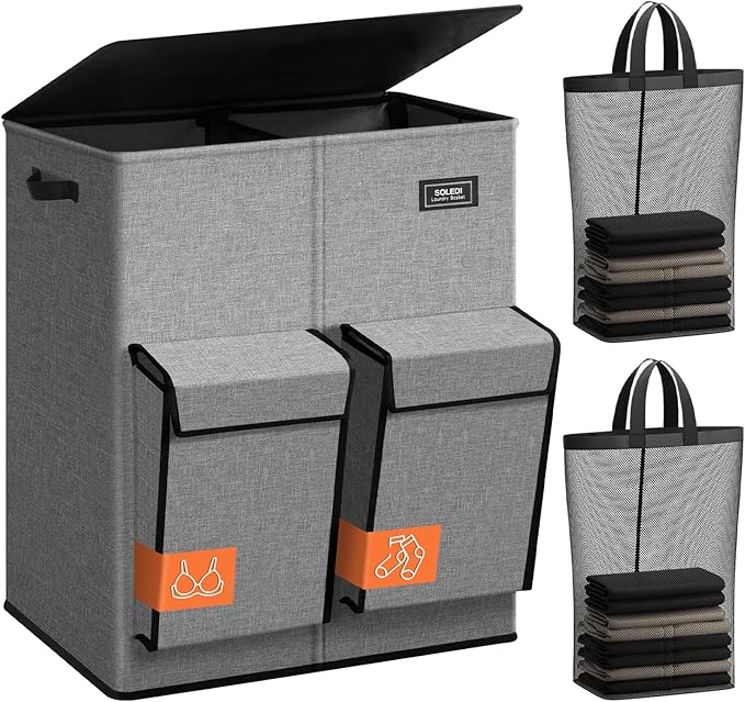 SOLEDI Double Laundry Hamper by SOLEDI