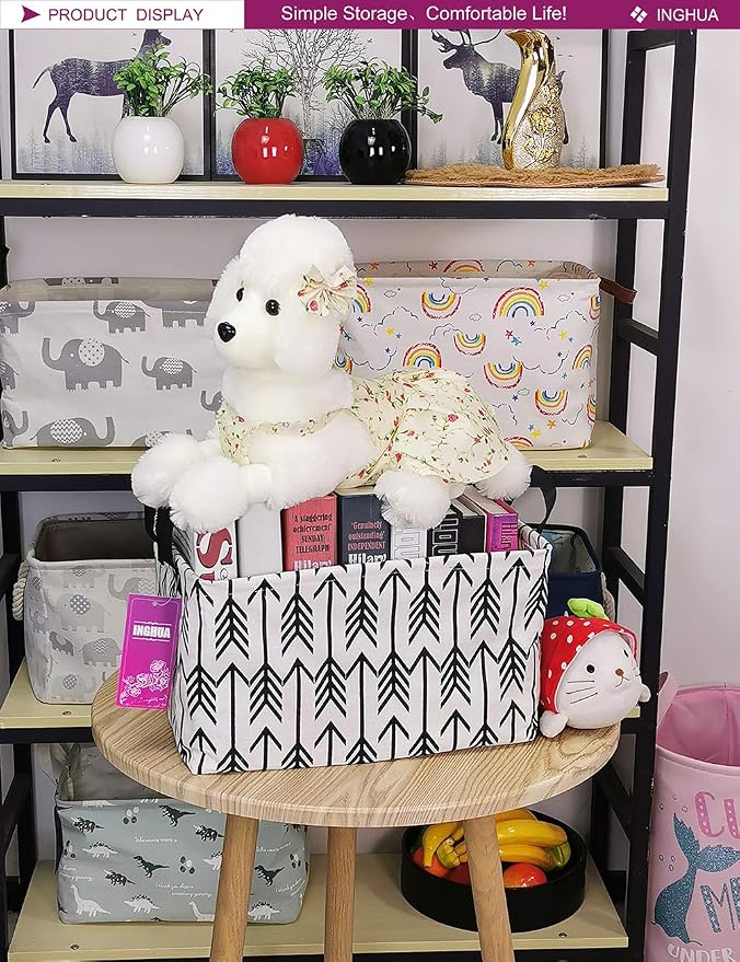 Rectangular Storage Basket Fabric Organizer Bin - Image 3