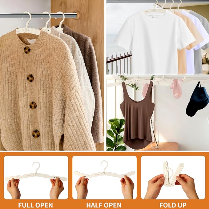 Foldable Travel Hangers 4 Pack Space-Saving ABS - Image 5