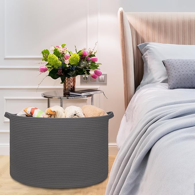 Extra Large Blanket Basket 87L, Laundry Hamper, Baby Nursery Hamper - Image 7