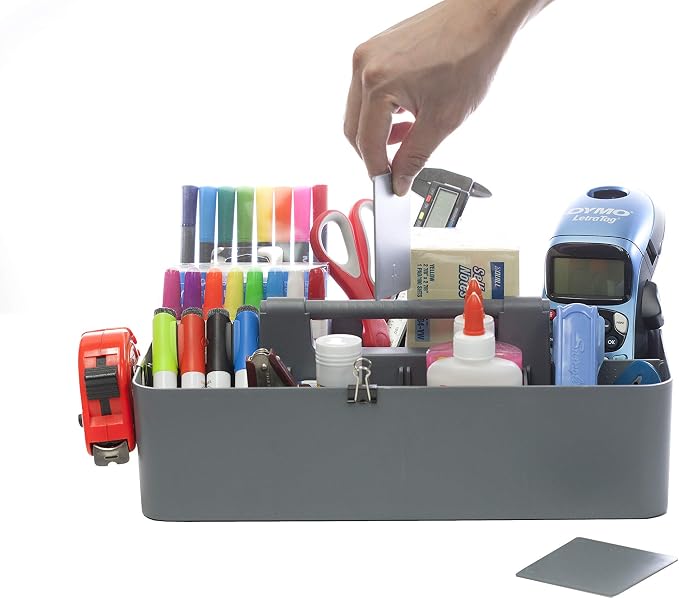 -Large Portable Caddy, DIY Dividers, 8 Compartments, School Office Supplies - Image 5