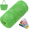 Sparkle Macrame Cord 1.5mm x 306 Yards Cotton Glitter Yarn by LEREATI