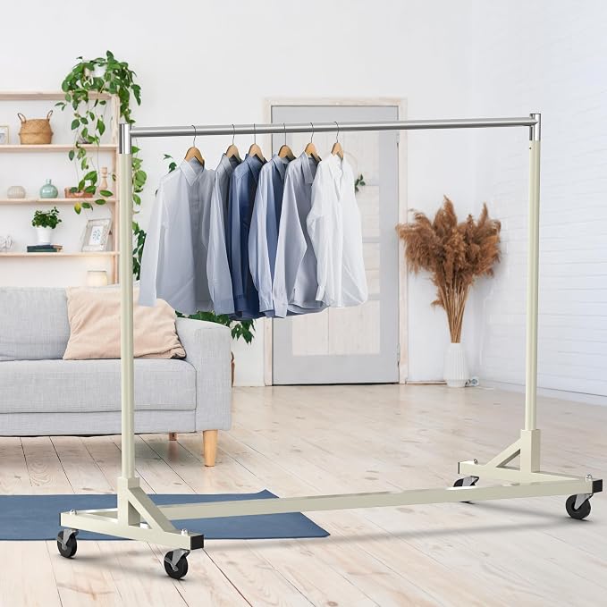 Simple Houseware Industrial Grade Z-Base Garment Rack, 500lb Load - Image 3