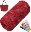 Sparkle Macrame Cord 1.5mm x 306 Yards Cotton Glitter Yarn by LEREATI