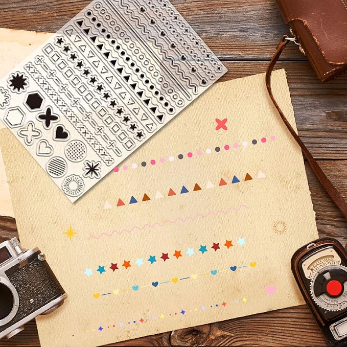CRASPIRE Clear Silicone Stamp Round Dot Heart Star Triangle Star Burst Symbols - Image 5