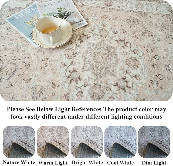 Washable 2x8 Hallway Runner Rug: Vintage Water Resistant Kitchen Entryway Rug - Image 3