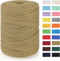 Macrame Cord 4mm x 328yd | 100% Natural Cotton Macrame Rope | 4 Strand Twisted by MacraBoho