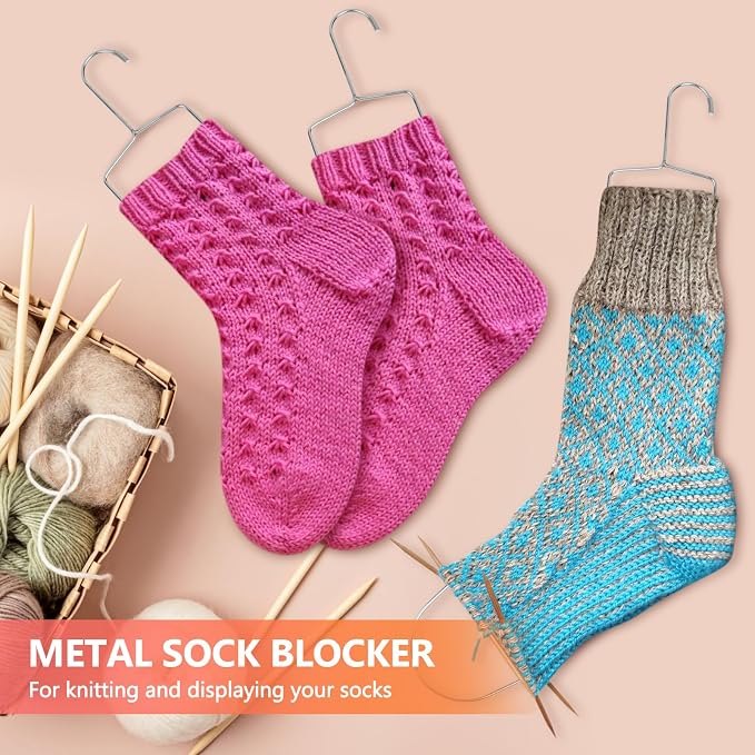 6 Pairs of 8in/9in/10in Sock Blockers Stainless Steel Blockers Drying Hanger - Image 4
