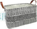 LANGYASHAN Rectangular Storage Bin Collapse Canvas Fabric Cartoon Storage Basket by LANGYASHAN
