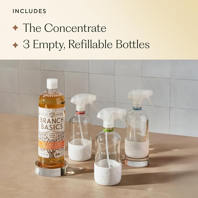 Branch Basics Cleaning Essentials Kit: All Purpose, Glass and Bathroom Cleaner - Image 3