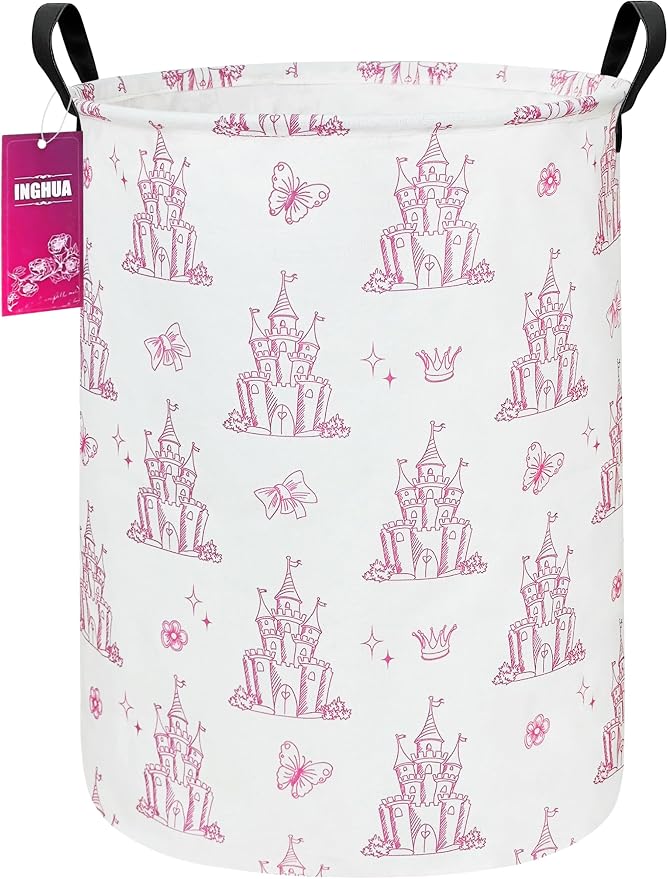 Laundry Hamper Large Canvas Fabric Lightweight Storage Basket/Toy by INGHUA