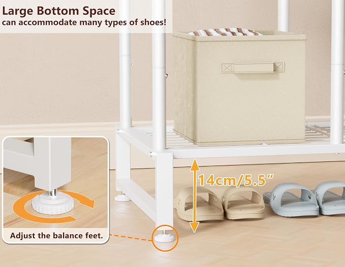 Double Rods Clothes Rack Clothing Rack - Image 6