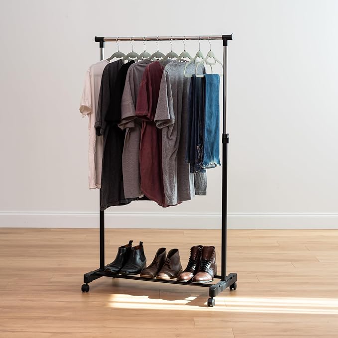 IRIS USA Clothes Rack, Portable Single-Rod Height Adjustable - Image 9