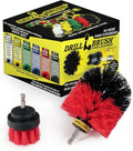 2 Piece Red Stiff Brush Cleaning Set by Drillbrush