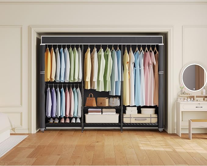H8 Garment Rack with Cover, Portable Closet - Image 3