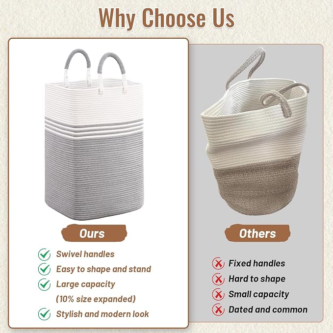 Laundry Basket Hamper, Blanket Storage, Dirty Clothes Hamper - Image 4