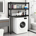 Height-Adjustable Bathroom & Laundry Storage Shelf, 3-Tier Metal Organizer Rack by HYMNXEMO